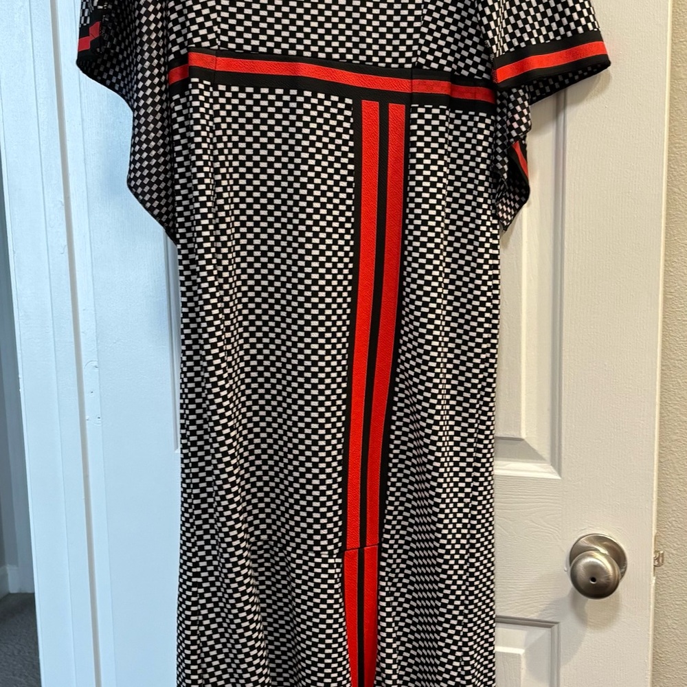 Stylish Black and Red Checkered Dress